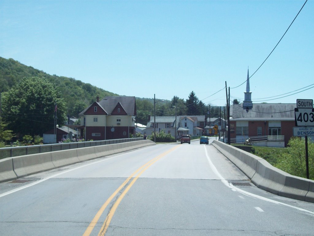Benson Borough from PA Hwy 403 entering town