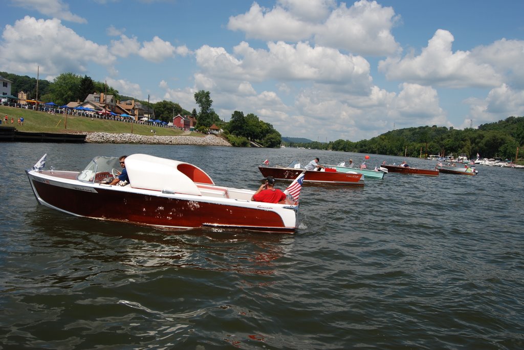 Antique boats at the Bridgwater Beaver County Regatta.
