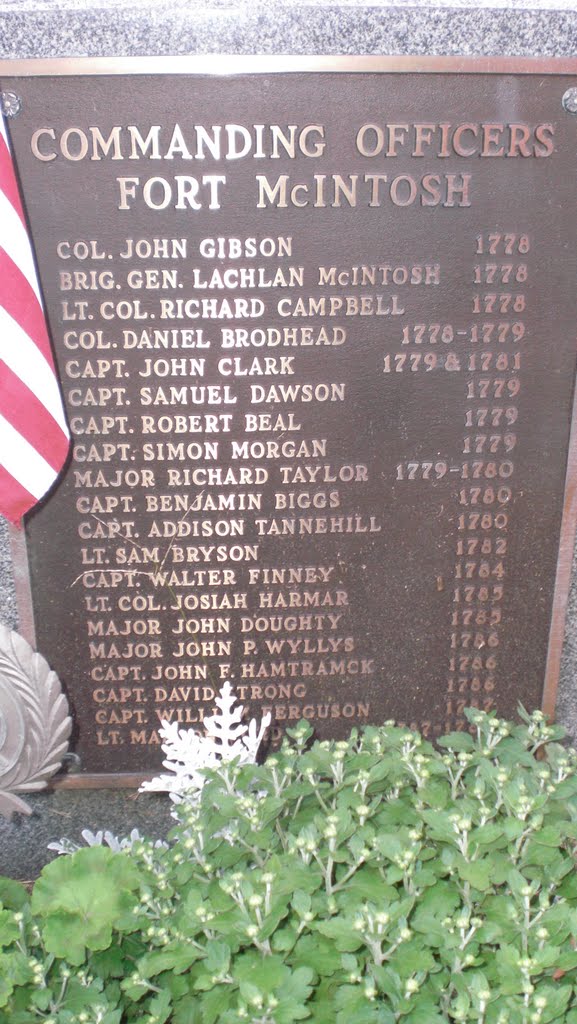 Monument at Ft Mc Intosh Beaver, Pa