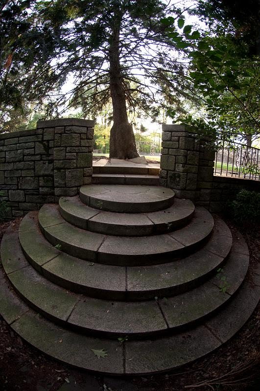 Stairs in a Park. Bryn Athyn College of the New Church, Pennsylvania