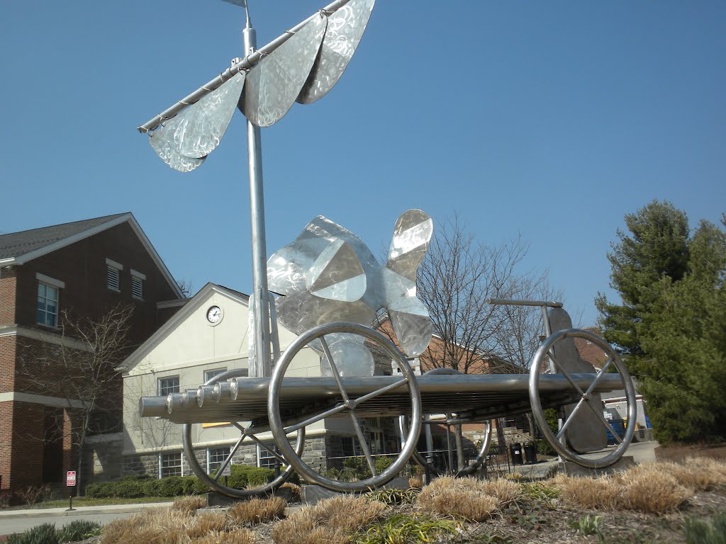 A Huck Finn Adventure sculpture, Haverford School