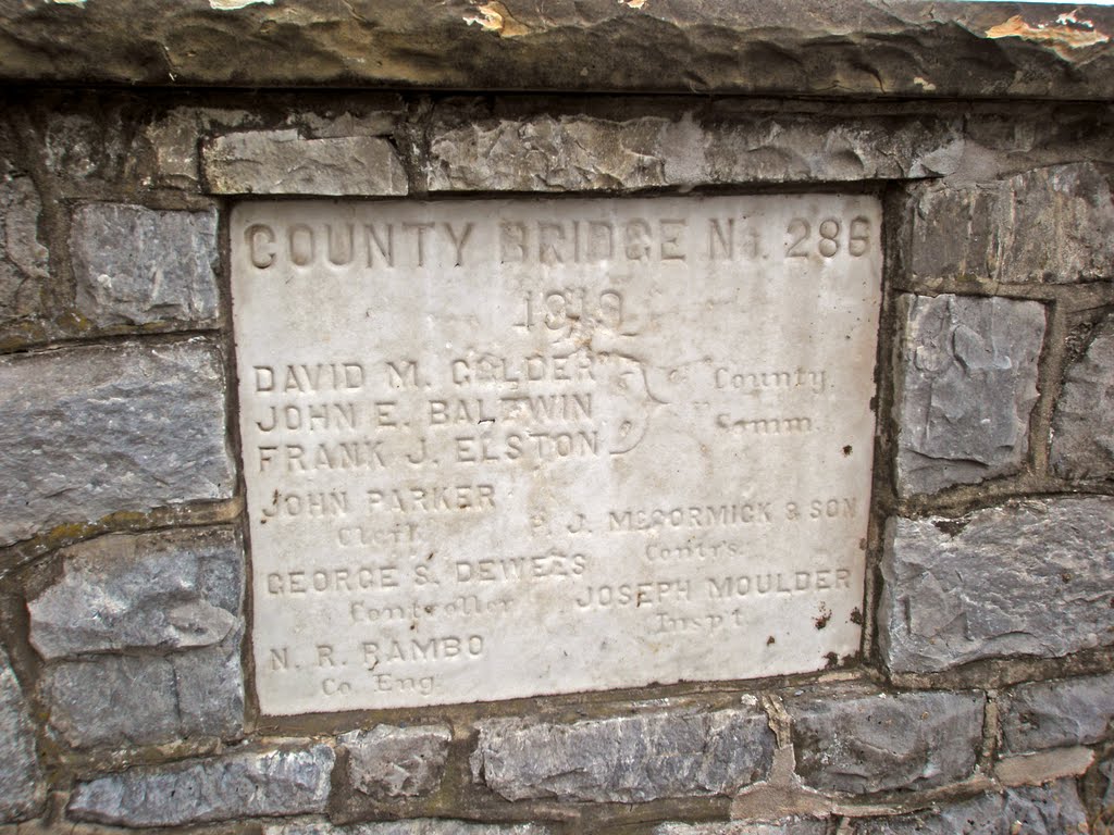 County Bridge No. 286 Builders Stone