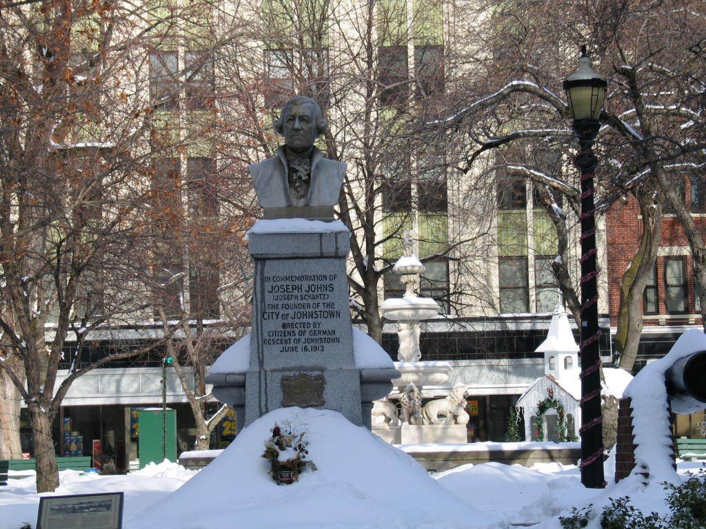 Joseph johns statue founder of Johnstown