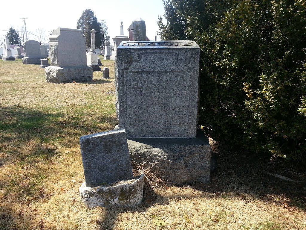 Amos Myers and Annie Elizabeth Paules Tombstone