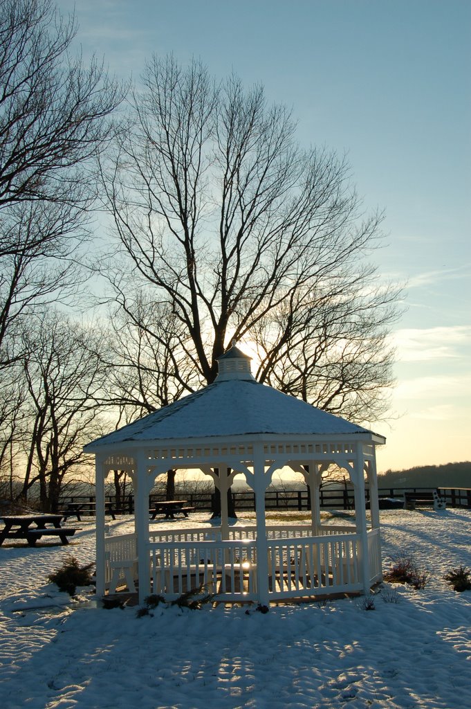 Gazebo at sunset