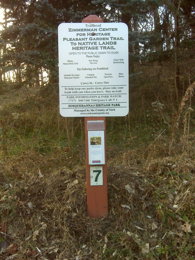signage – Pleasant Garden Trail trailhead