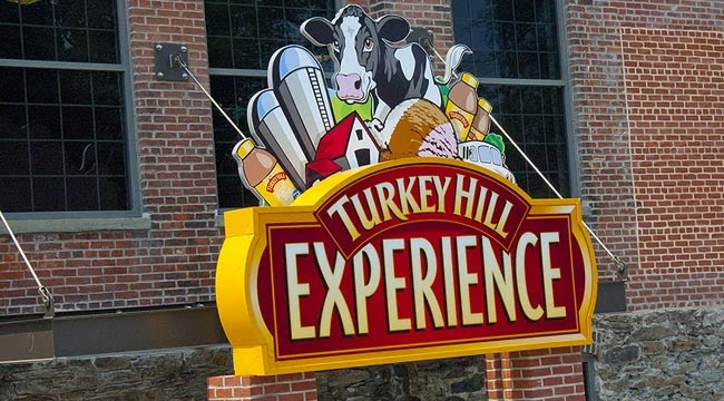 Outdoor sign of the Turkey Hill Experience