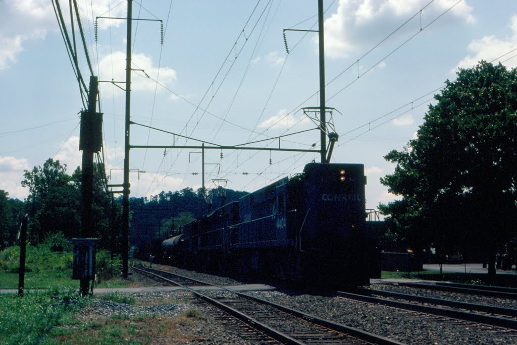 Conrail Mixed Freight Train led by GE E44 No. 4404 at Columbia, PA