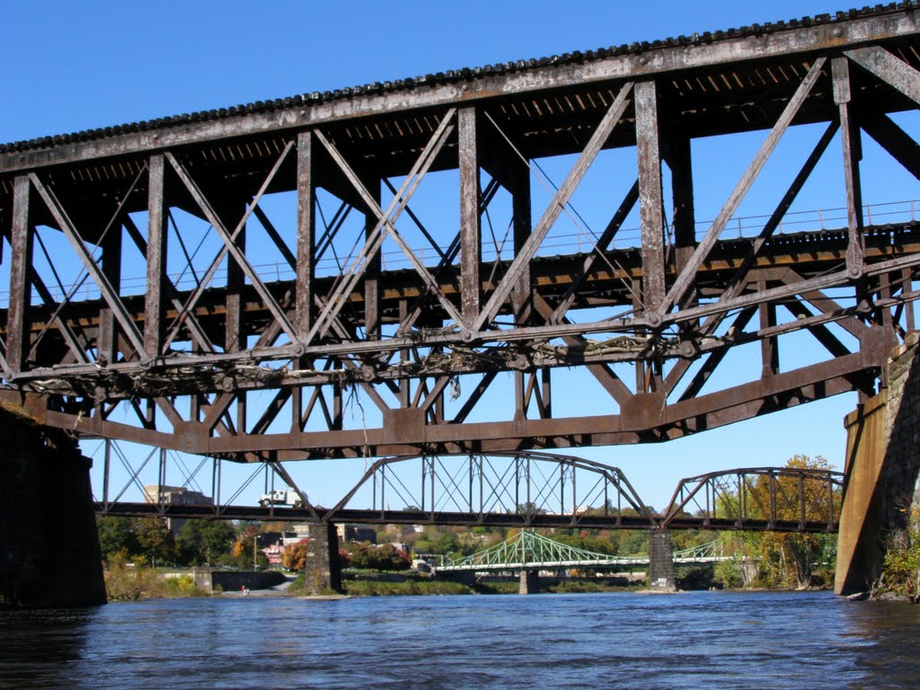 Old CNJ Line Railroad Bridge over Delaware River