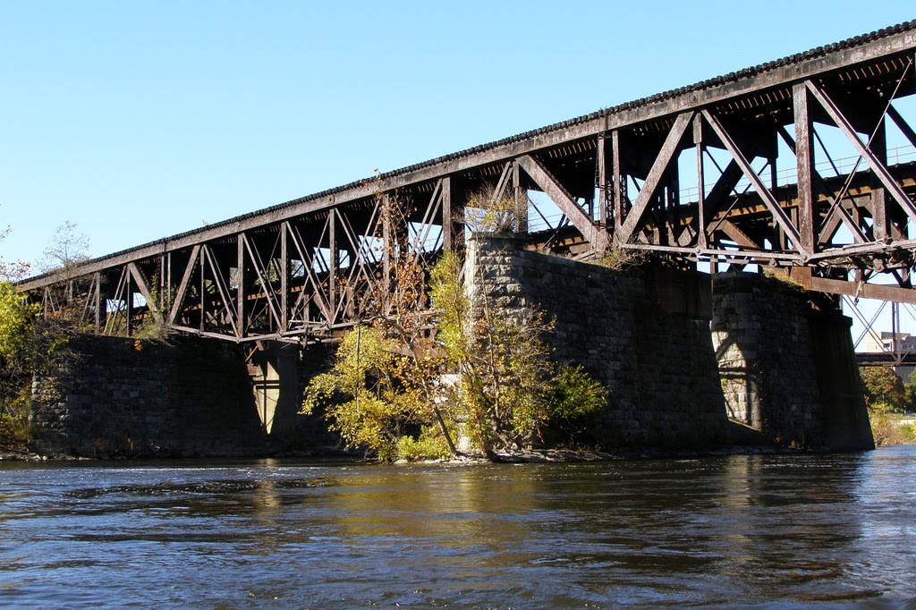 Old Lehigh Valley Railroad Bridges over Delaware River