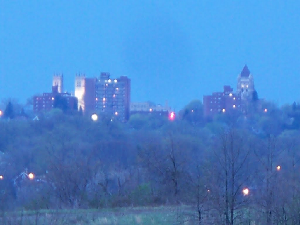 Mt. Lebanon Churches at Dusk