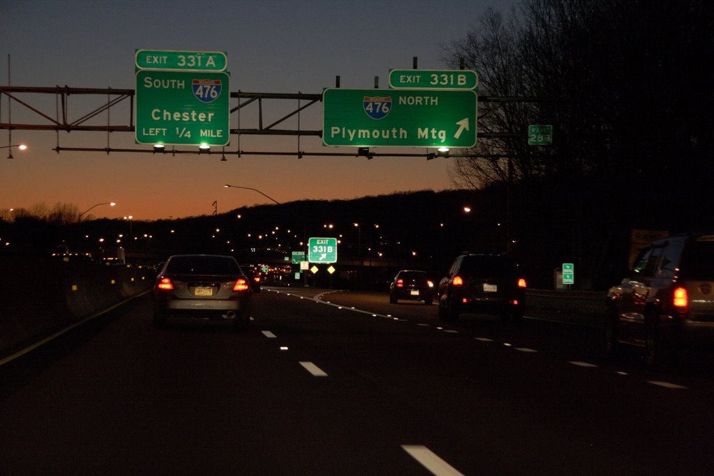 Expressway at night