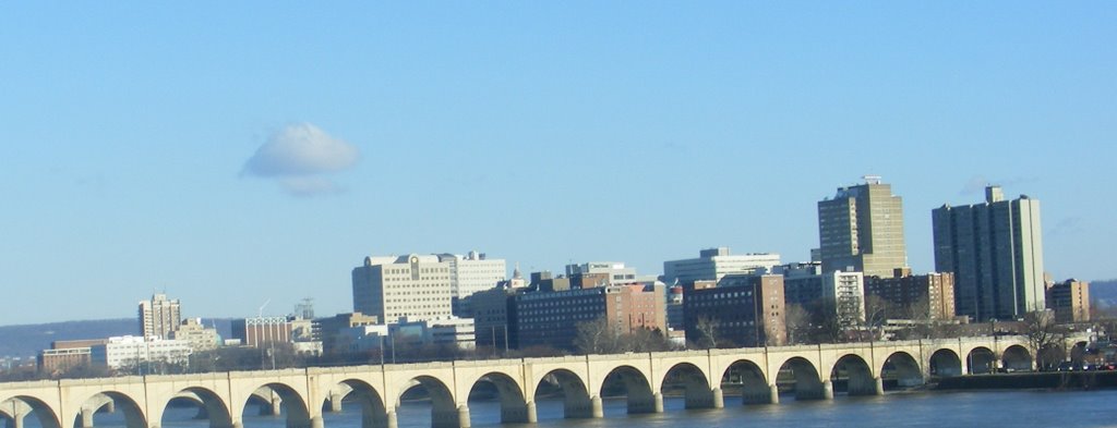 View of Downtown Harrisburg from John Harris bridge (I-83)