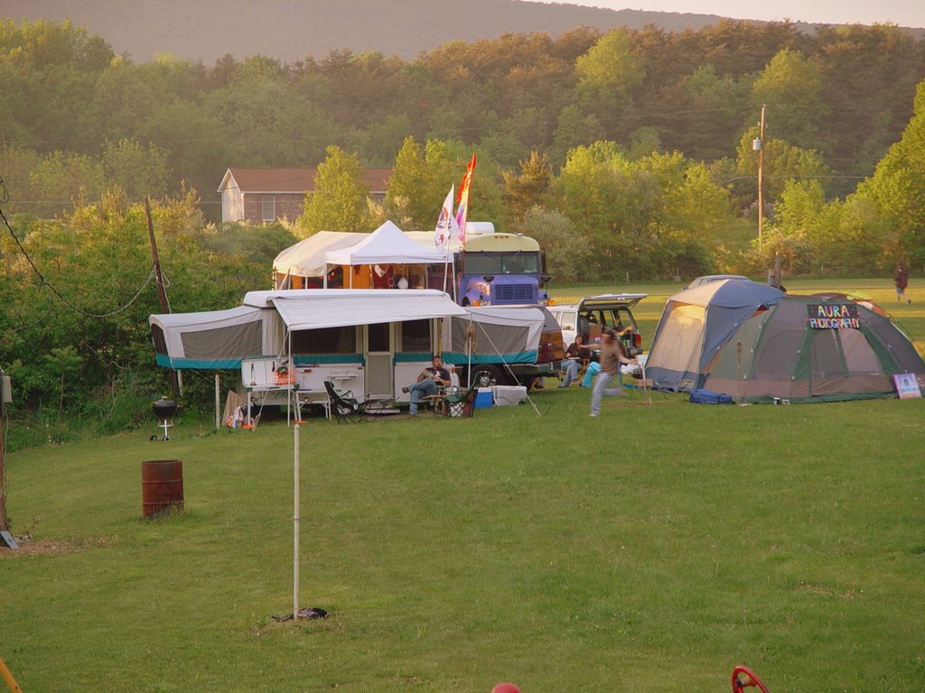 A hippie camp at the Sandy Hollow Arts and Recreation Music Festival May 2007