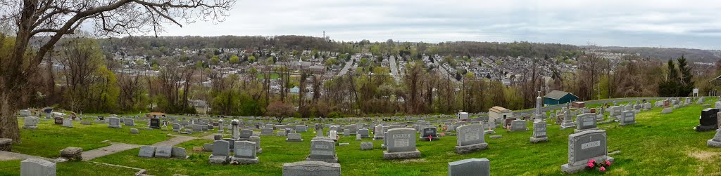 Looking over St Cecilia Cemetery,  Coatesville, PA