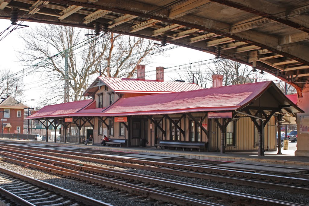 Overbrook SEPTA station from beneath the City Avenue Bridge
