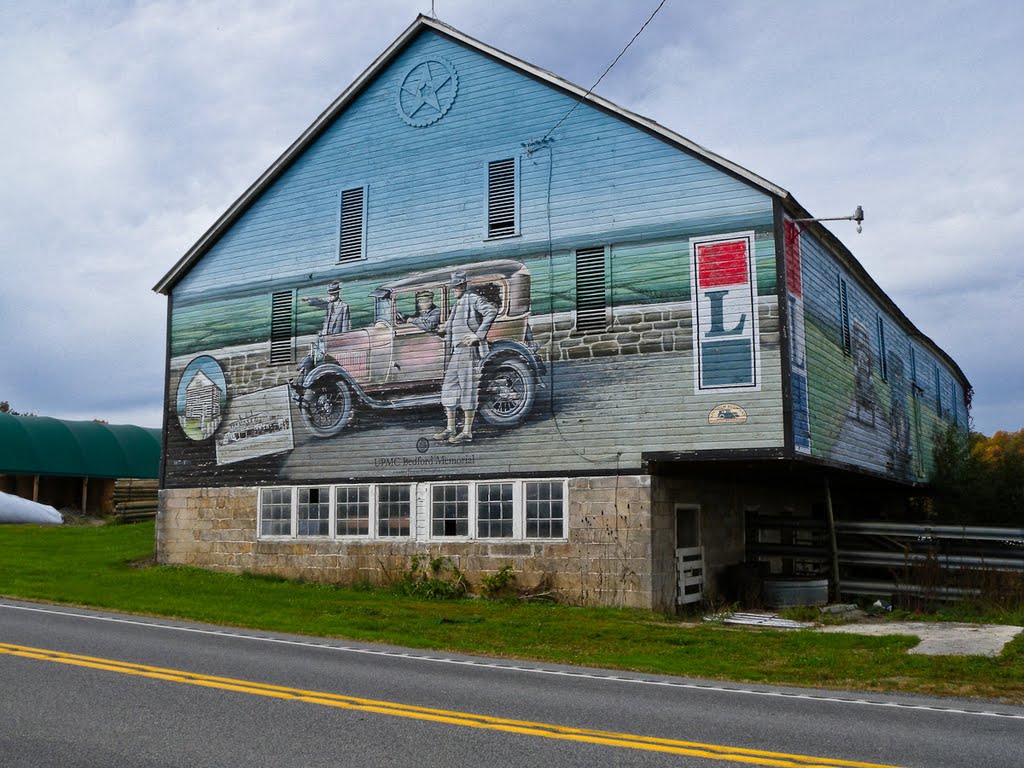 Barn mural on the Lincoln Highway near Schellsburg, PA