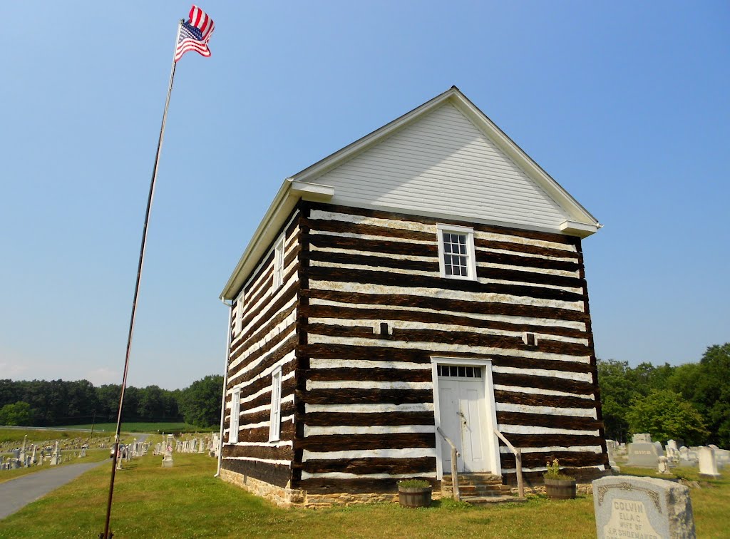 Old Log Church, Chestnut Ridge and Schellsburg Union Cemetery, Historic Lincoln Highway, Cemetery Rd, Schellsburg PA