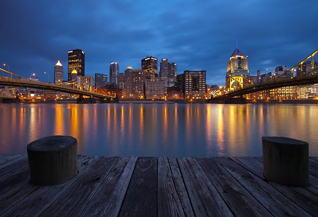 Pittsburgh Downtown Skyline Reflection, Pennsylvania