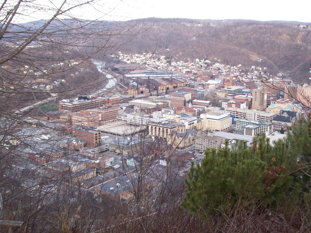 Johnstown in March from the Incline Plane Observation Deck
