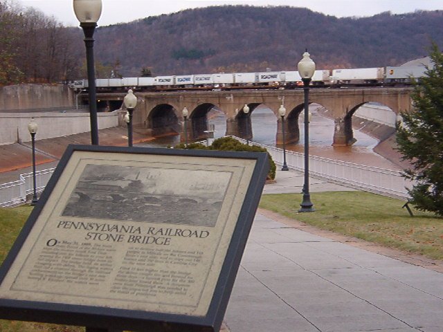 Point park and stone bridge in background