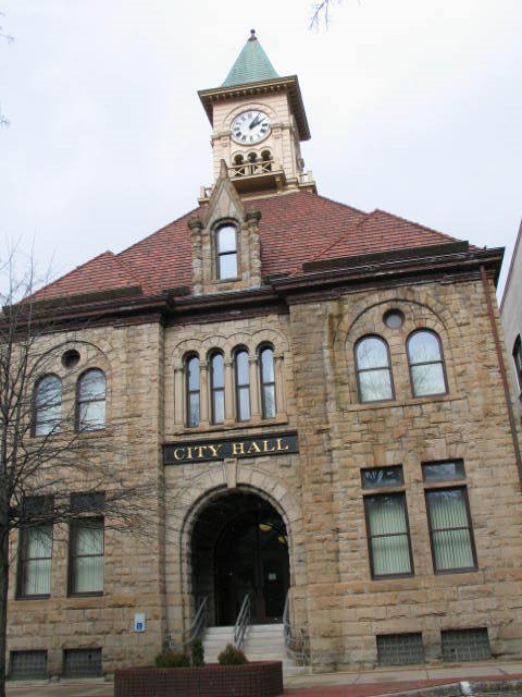 Johnstown City Hall note high water marks