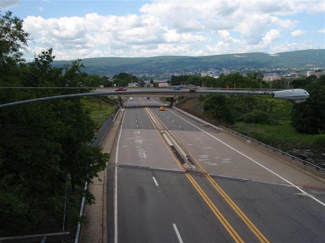 Overlooking Route 307 from the Erie
