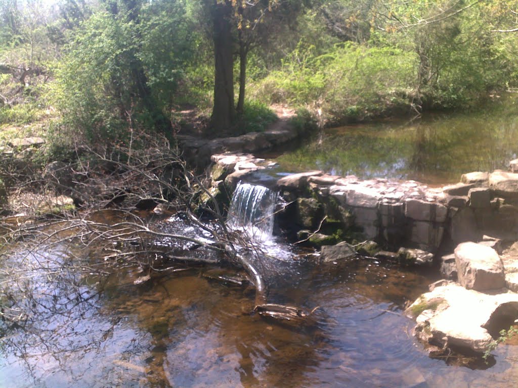 Small waterfall at Water Works Park