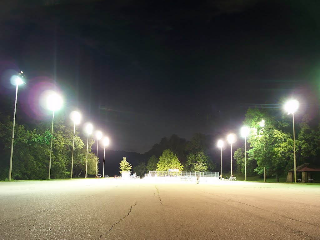 Deck Hockey at Night