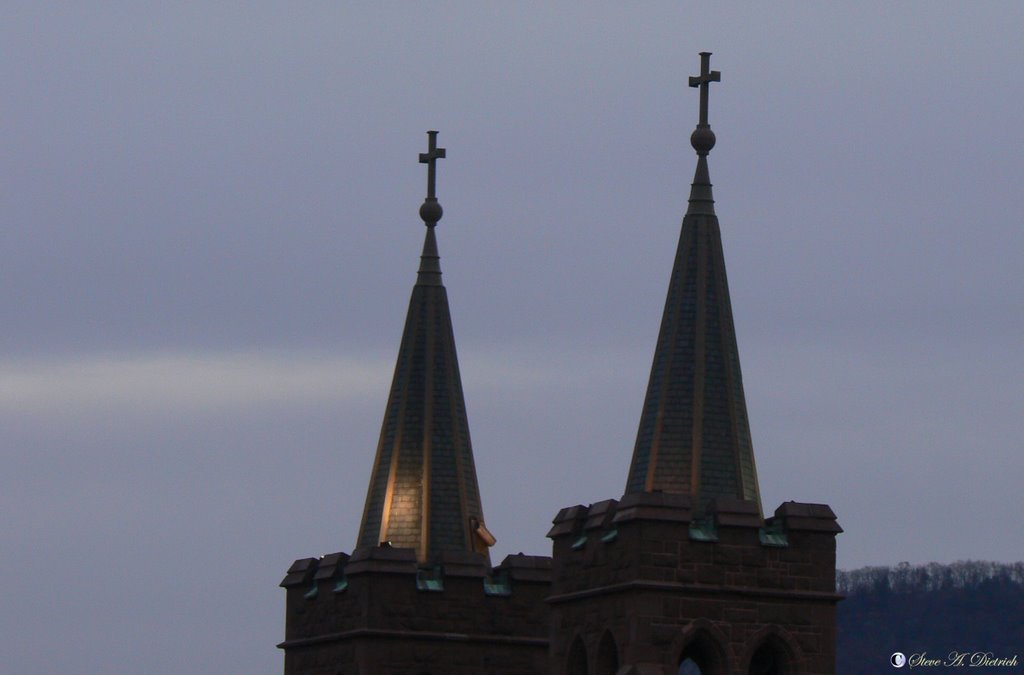 Church - Catholic, Steeples, Cross - Lock Haven, PA