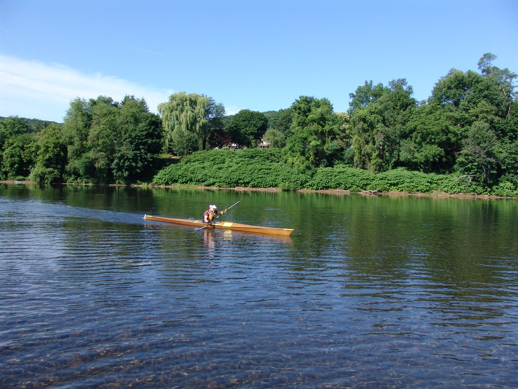 Kayaking during Great Island Triathalon in Clinton Co., PA