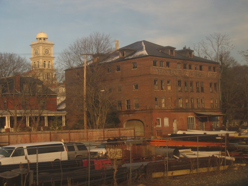 Factory and Clock Tower from Amtrak
