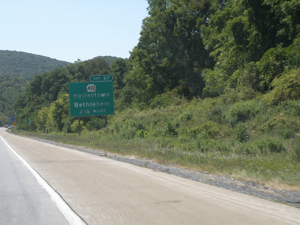 Approaching  Hellertown, PA.