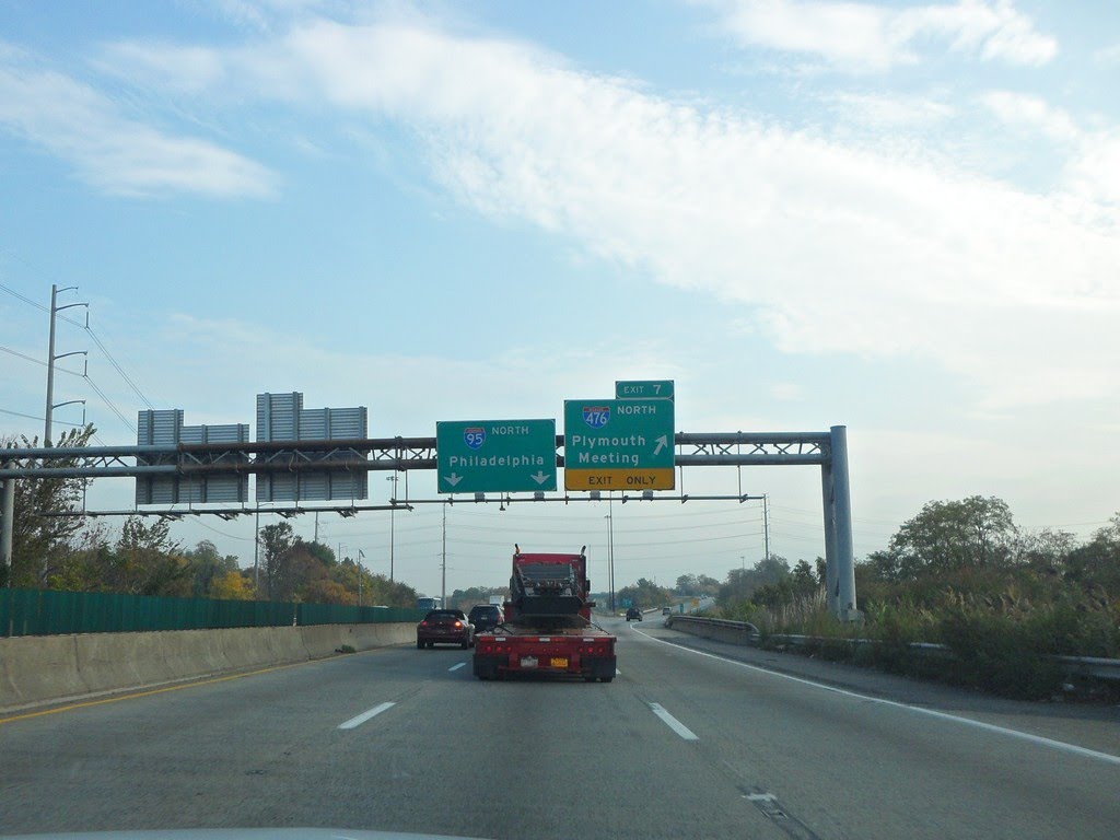 Heading north to Philadelphia on the I-95