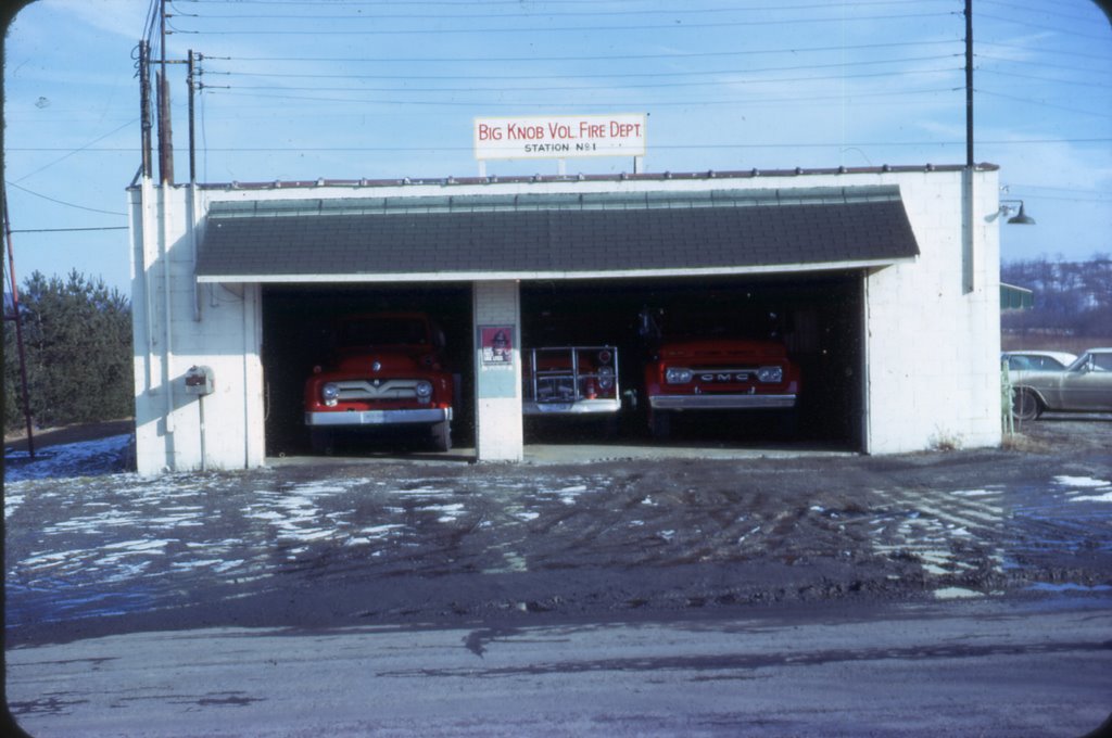 Old Station 1 Big Knob Volunteer Fire Department, Circa:  February 1968.  Big Knob VFD photo collection photo.