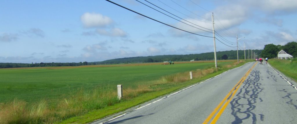 View across open fields