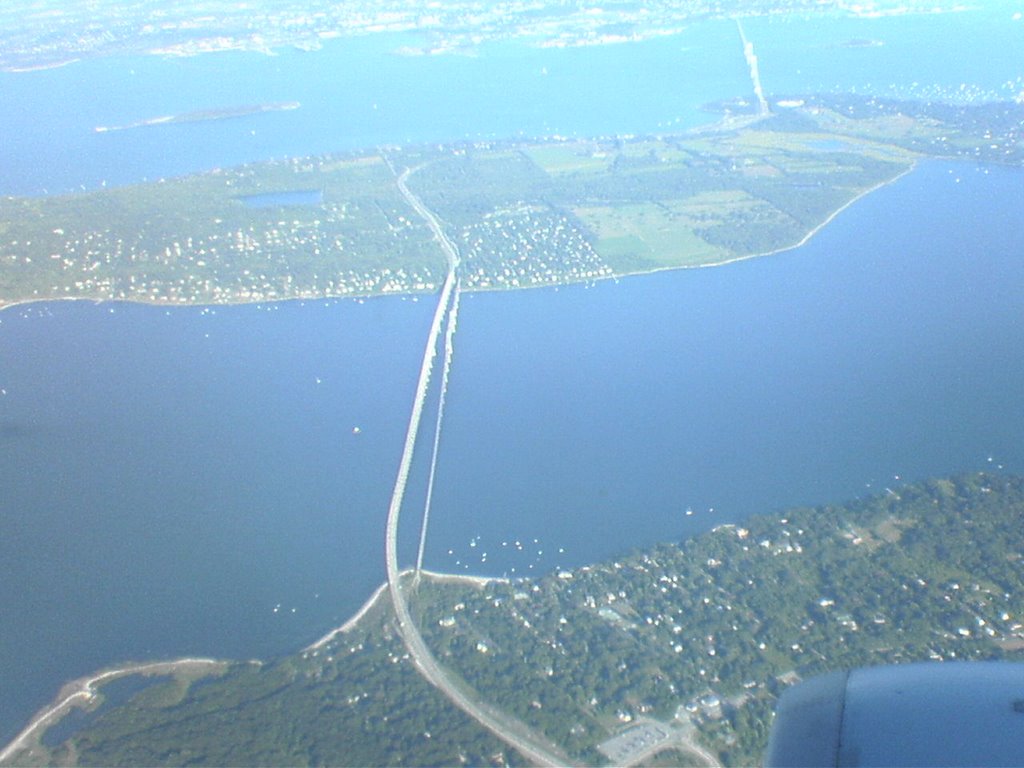 Jamestown Bridge from the air