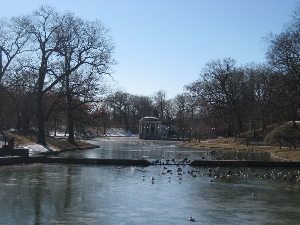 Roosevelt Pond with Bandstand