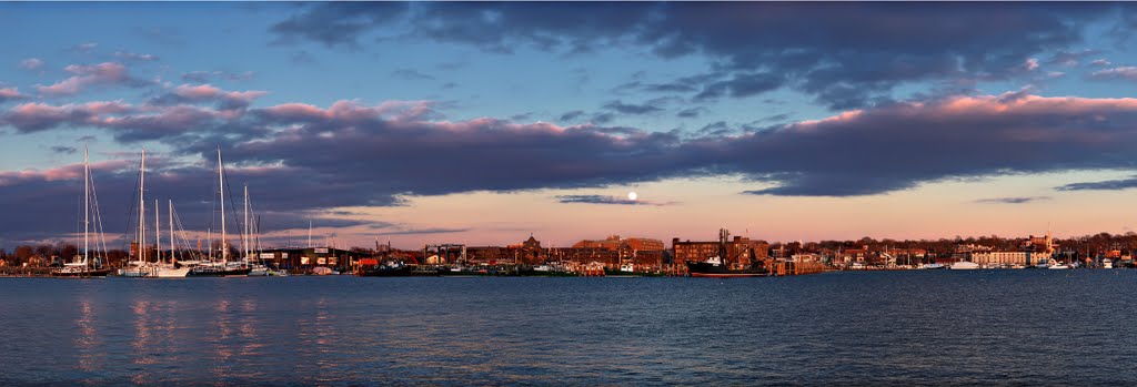 Newport Skyline at Dusk from Goat Island