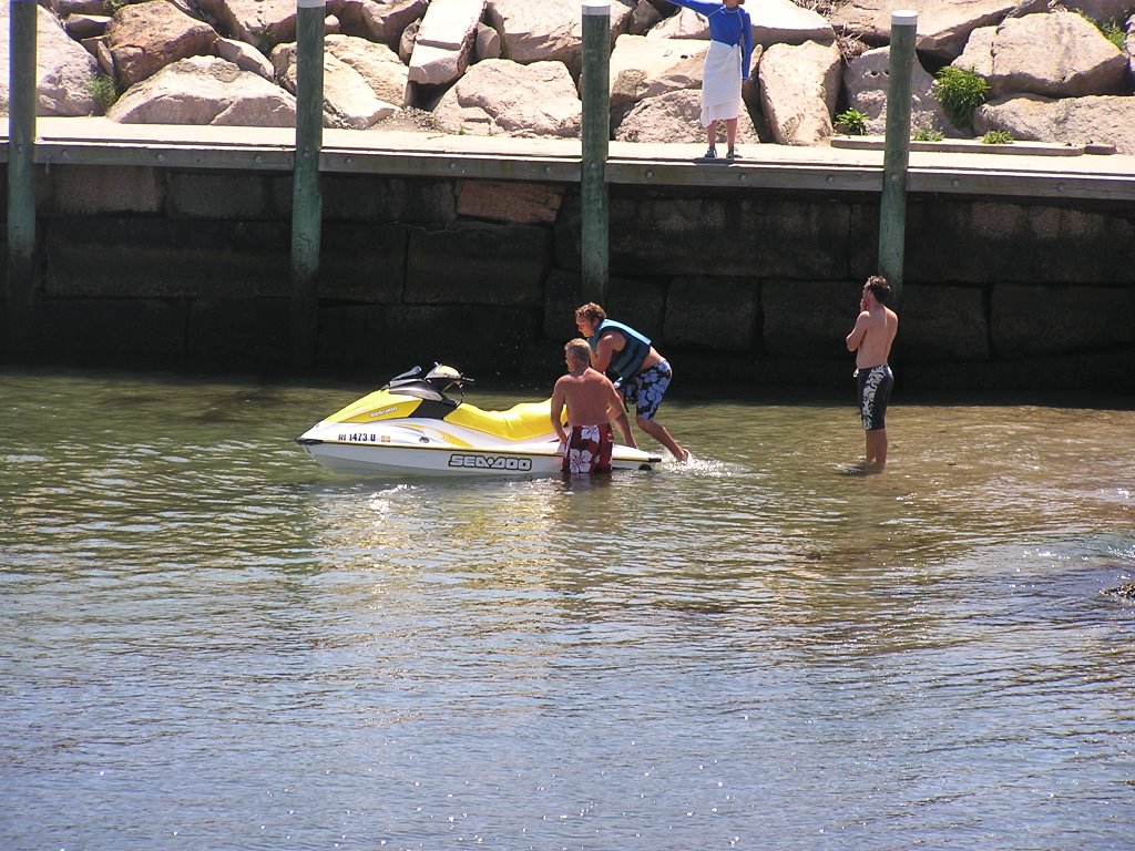 Jet skiing at Monahans dock