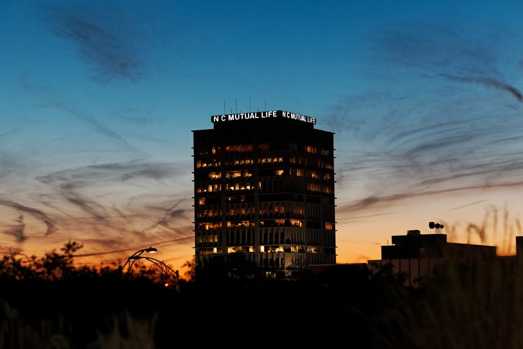 NC Mutual Life Building downtown Durham #sunset #trianglephotographers