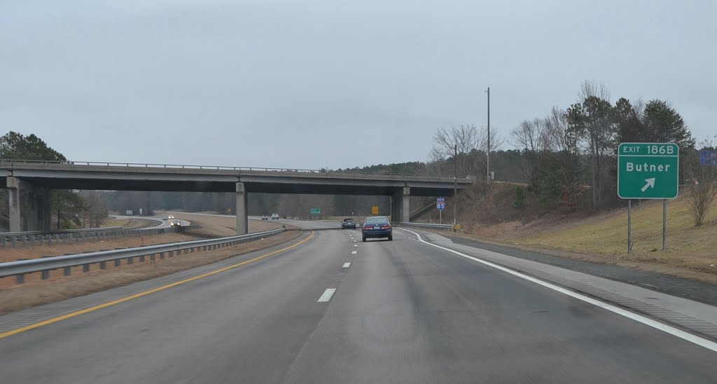 Exit for Butner, Interstate 85, Northbound