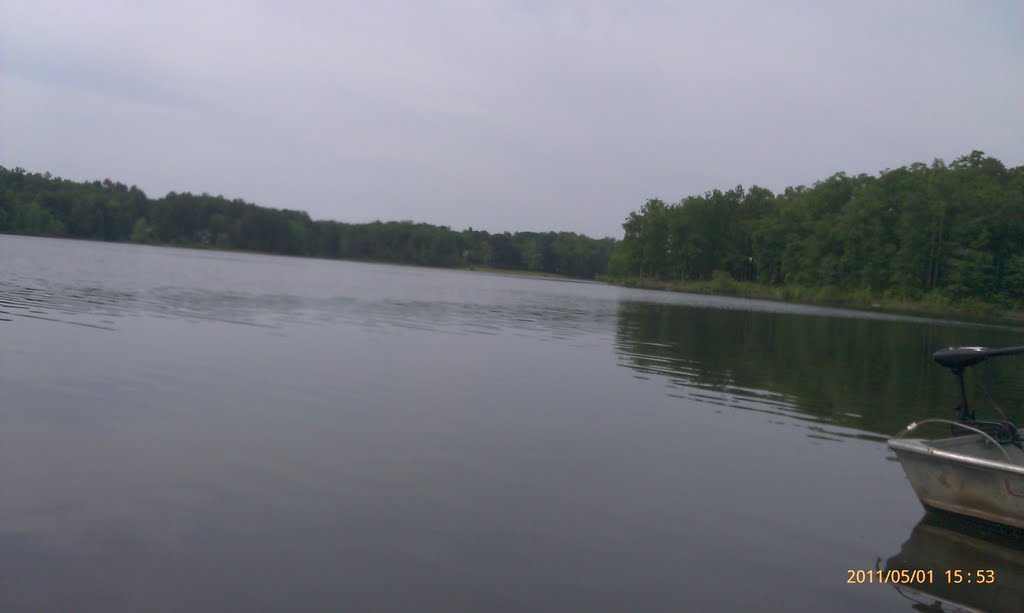 pescando en lago de durham