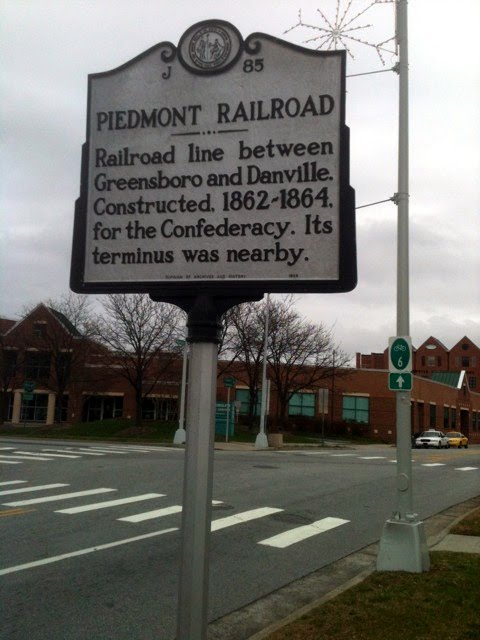 Piedmont Railroad Historical Marker - Downtown Greensboro, NC