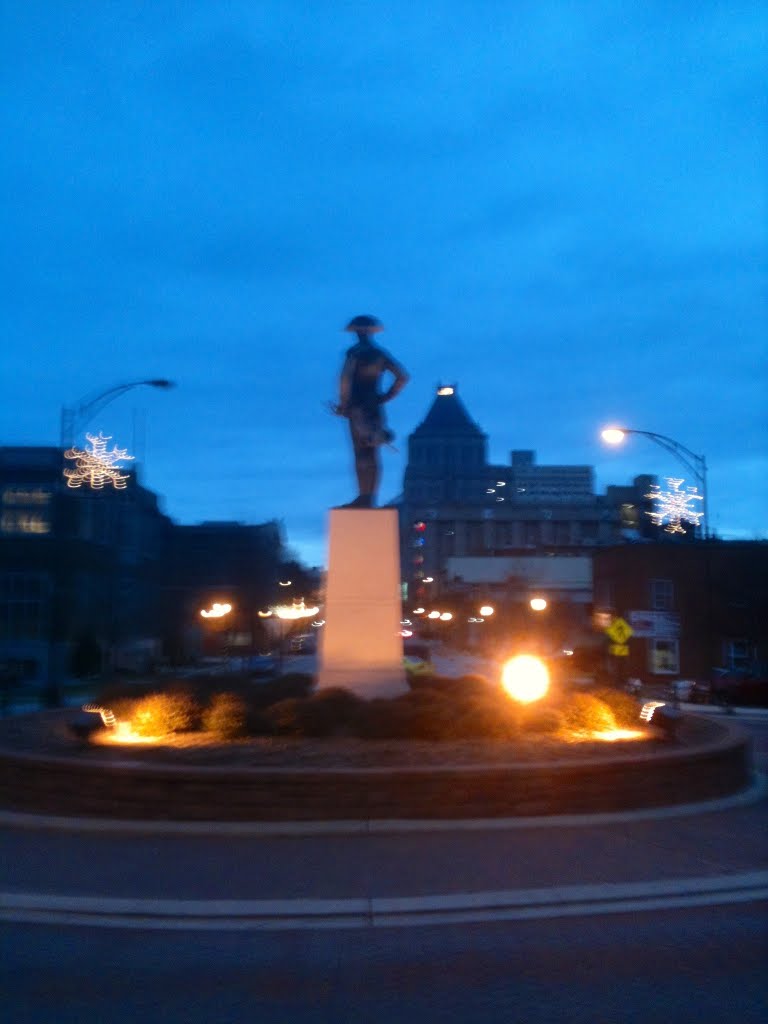 General Nathanael Greene Statue Downtown Greensboro, North Carolina.jpg Greensboro, NC is Named after GEN. Greene. The bronze statue of Nathanael Greene stands eleven and a half-foot tall the statue is mounted on a brick and marble pedestal inside Holiday
