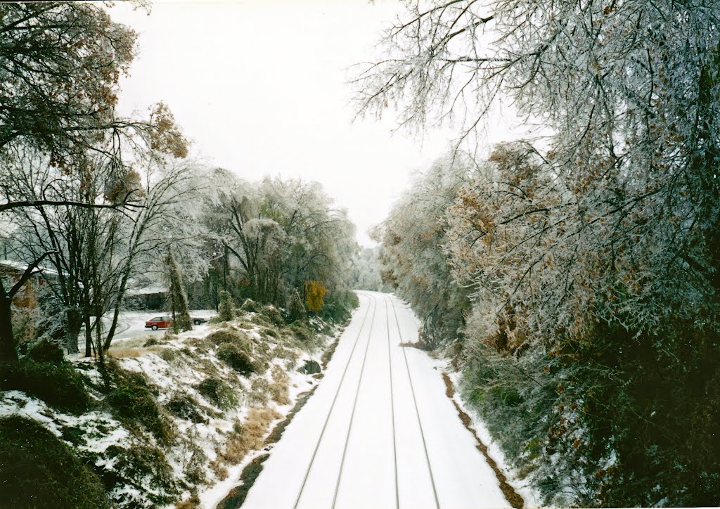 snow on the tracks