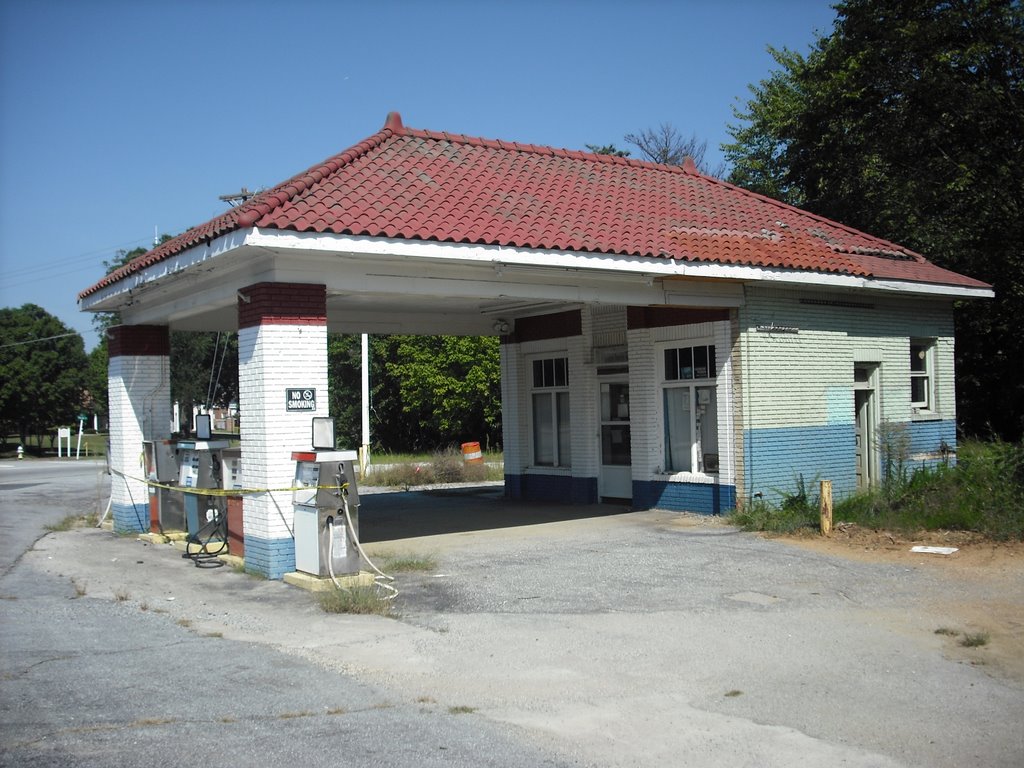 old gas station