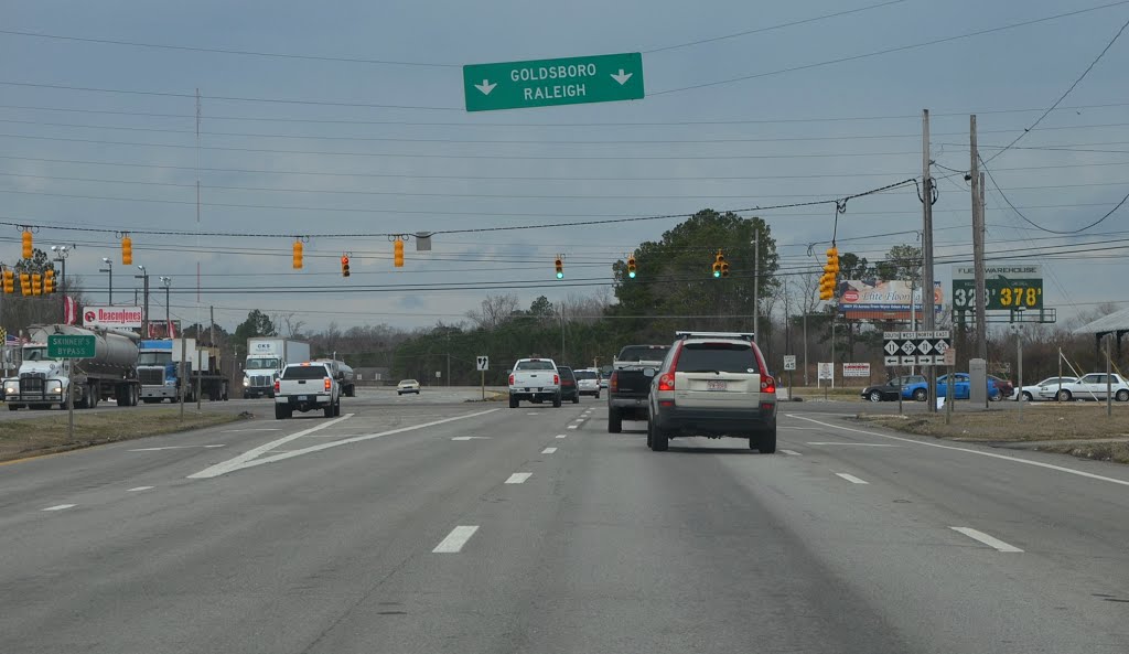 Crossing State Routes 11 & 55 on U.S. Route 70, Westbound