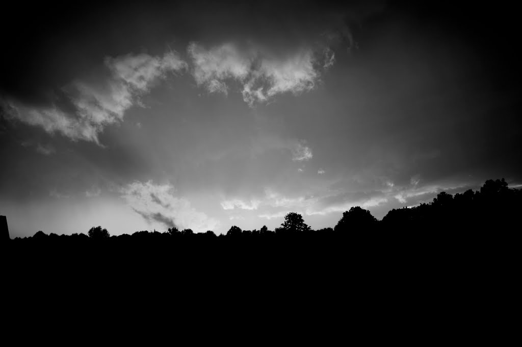Sunset- Black and White