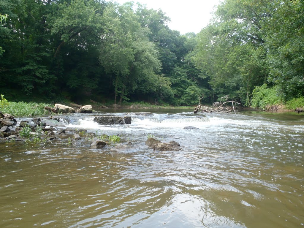 Deep river rapids.